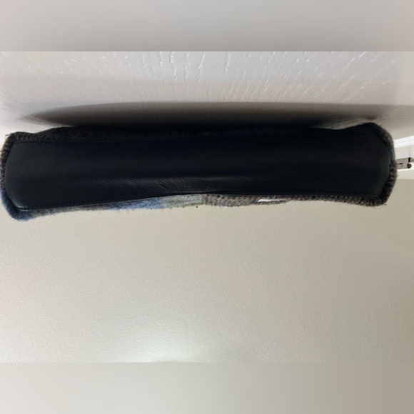 Harris Tweed x Peter James Blue Green Tweed Tote Shoulder Bag - Picture 4 of 10